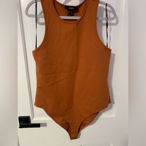 Forever21- 
Plus Size Racerback Bodysuit- Chestnut